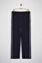 Navy Blue Straight Cut Striped Letter Embroidered Thick Sweatpants Tmnaw26Ea00001 - 4
