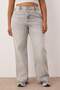 Açık Gri Yüksek Bel Geniş Paça Büyük Beden Wide Leg Jeans TBBSS24CJ00048 - 3