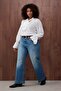 Özel Koleksiyon Mavi Yüksel Bey Cep Detaylı Straight Fit İnce Kumaş Büyük Beden Jeans TBBAW26CJ00021 - 2