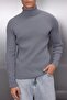 Smoked Slim Fit Cotton Couple's Turtleneck Ribbed Knit Sweater Tmnaw20Mg0031 - 3