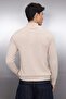 Bej Slim Fit Yünlü Yarım Balıkçı Yaka Basic Triko Kazak TMNAW21KZ1595 - 4