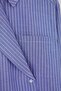 Blue-Multicolored Jacket Collar Oversize Striped Woven Shirt TWOAW26GO00020 - 6