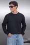 Siyah Regular/Normal Kesim İçi Polar/Sıcak Tutan Sweatshirt TMNAW21SW1208 - 6