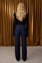 Özel Koleksiyon Koyu Mavi Kuş Gözü Bağlama Detaylı Yüksek Bel Wide Leg Jeans TWOAW26JE00042 - 6