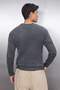 Antrasit Slim Fit Bisiklet Yaka Saç Örgü Triko Kazak TMNAW25KZ00012 - 4