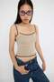 Teen Bej Premium İplik/Özel İplik V Yaka Fitted/Vücudu Saran Triko Hırka TWOAW26HI00021 - 4