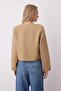 Bej Gabardin İnce Mevsimlik Dokuma Ceket TWOAW26CE00019 - 4