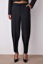 Siyah Paça Düğme Detaylı Wide Leg ve Havuç Olabilen Kumaş Pantolon TWOAW26PL00032