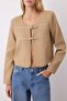 Bej Gabardin İnce Mevsimlik Dokuma Ceket TWOAW26CE00019 - 3