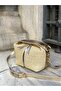 Gold Straw Lock Hand and Shoulder Bag for Women - 6