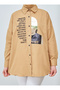 Embroidery and Stone Printed Tunic - Biscuit - Sahra Butique - 7