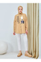 Embroidery and Stone Printed Tunic - Biscuit - Sahra Butique - 4