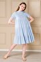 Baby Blue Women's Baby Blue Summer Cotton Short Dress - 2