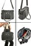 Women's large size 8 compartment water resistant crinkle cross and shoulder bag & university bag - 2