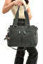Women's large size 8 compartment water resistant crinkle cross and shoulder bag & university bag - 5