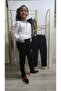 Children's Canvas School Trousers Black Navy Blue Beige - 4