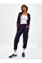 Women's Navy Blue Logo Jogger Fleece Sweatpants