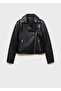 Leather look biker jacket - 3