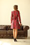 Red Plaid Flared Dress Mother Daughter Combination (Single for Sale) - 3