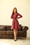 Red Plaid Flared Dress Mother Daughter Combination (Single for Sale) - 4