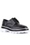 - Black Leather Lace-Up Men's Casual Shoes 101-1004-H1405 - 2