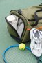 Taliveva Khaki Shoe Compartment Large Size Unisex Sports Fitness and Travel Bag with Thermos - 5