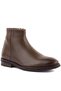 - Brown Leather Zippered Eva Sole Men's Boots 102-3513-115584 - 2