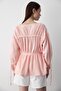 Pink 100% Cotton Sleeve Elastic Muslin Shirt - 2