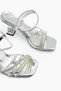 Women's Silver Stone Heeled Shoes Women's Evening Dress Shoes - 6