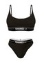 Women'S, Underwear Set, Cotton, (Bralet Bra-Bikini Slip), Black - 7