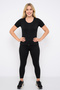 Unisex Thermal Suit Sauna Leggings and Short Sleeve Maximum Perspiration Clothing with Zipper