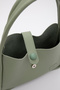 Mint Green Shk79 Leather Hand and Shoulder Bag with Button Detail and Snap Fastener Makeup Bag E:30 L:22 W:10 - 6