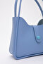 Blue Shk79 Leather Hand and Shoulder Bag with Button Detail and Snap Fastener Makeup Bag E:30 L:22 W:10 - 4