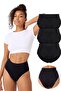 3-Pack Seamless Women's High Waist Flexible Bato Slip Panties