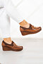 Catherine Tan Genuine Leather Wedge Heeled Stretch Casual Shoes