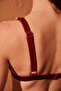 Bordo Naomi Deep V Bikini Üstü - 5
