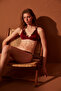 Bordo Naomi Deep V Bikini Üstü