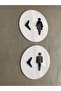 Embossed Women and Men Icon Set Wc Sign Practical Tape Self Adhesive 15X7 cm