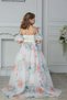 By Feyza Girls' Floral Organza Tailed Evening Graduation Dress, ages 7-14, pink and white - 5