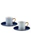 طقم أكواب كحلي لشخصين - بني 90 مل مقاس مفرد حديث - 4