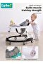 3 in 1 Baby Walker With Parent Push Handle, Children Walkers with Wheels, Adjustable Height Multifun - 6