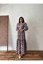Lilac Hijab - Multi Floral Patterned Layered Dress - 6
