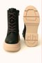 Women's Young Girls Winter Colorful Soled Faux Leather Thermo Non-Slip Boots School Lace-Up Zipper Shoes - 7