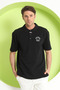 Men's Relaxed Polo Neck T-Shirt Black