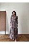 Lilac Hijab - Multi Floral Patterned Layered Dress - 4