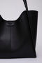 Black Shk76 Large Size Women's Hand and Shoulder Bag with Snap Fastener Wick Strap Faux Leather Makeup Bag - 8