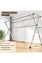 Clothes Drying Rack for Laundry, Stainless Steel Garment Rack Adjustable and Foldable Spac - 2