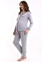 Pregnant Maternity Long Sleeve 100% Cotton Waist Rubber Adjustable Pajama Set - 3