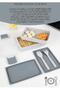 Rectangular Two-Layer Gray Color Lunch Box Storage Box - 5