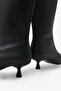 Women's Pointed Toe Side Zipper Heeled Daily Boots Zery Black - 3